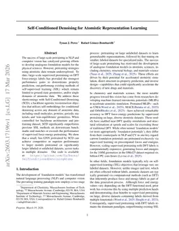 Self-Conditioned Denoising for Atomistic Representation Learning