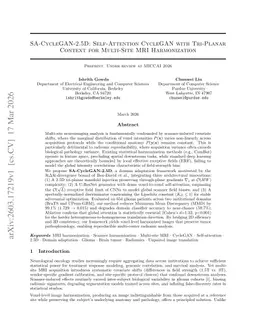 SA-CycleGAN-2.5D: Self-Attention CycleGAN with Tri-Planar Context for Multi-Site MRI Harmonization