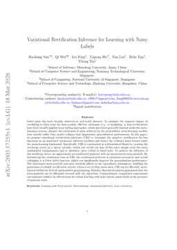 Variational Rectification Inference for Learning with Noisy Labels