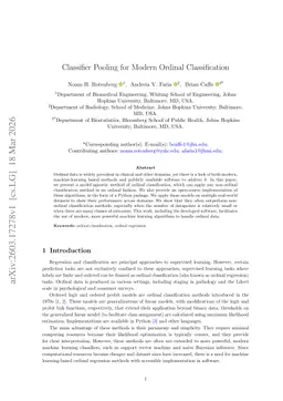Classifier Pooling for Modern Ordinal Classification