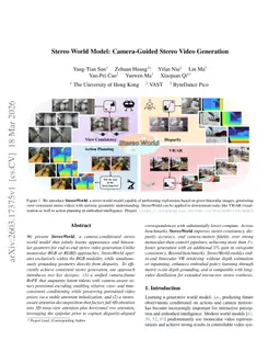 Stereo World Model: Camera-Guided Stereo Video Generation