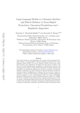 Large Language Models as a Semantic Interface and Ethical Mediator in Neuro-Digital Ecosystems: Conceptual Foundations and a Regulatory Imperative