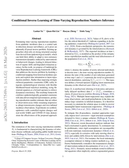 Conditional Inverse Learning of Time-Varying Reproduction Numbers Inference