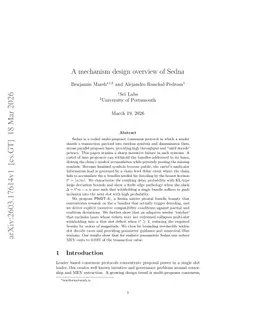 A mechanism design overview of Sedna