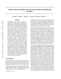 Atomic Trajectory Modeling with State Space Models for Biomolecular Dynamics