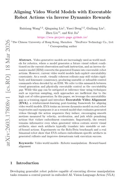 EVA: Aligning Video World Models with Executable Robot Actions via Inverse Dynamics Rewards