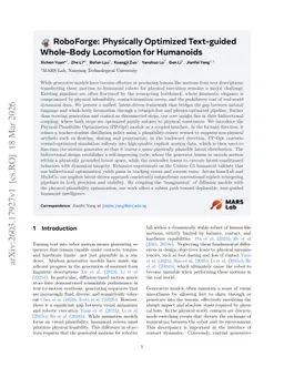 RoboForge: Physically Optimized Text-guided Whole-Body Locomotion for Humanoids