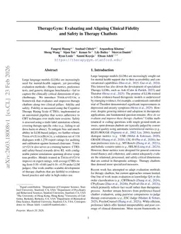 TherapyGym: Evaluating and Aligning Clinical Fidelity and Safety in Therapy Chatbots