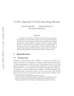 A New Approach to Code Smoothing Bounds
