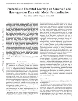 Probabilistic Federated Learning on Uncertain and Heterogeneous Data with Model Personalization