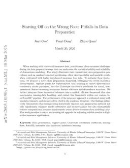 Starting Off on the Wrong Foot: Pitfalls in Data Preparation
