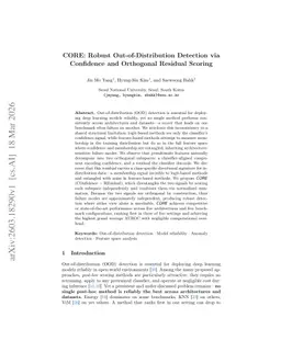 CORE: Robust Out-of-Distribution Detection via Confidence and Orthogonal Residual Scoring