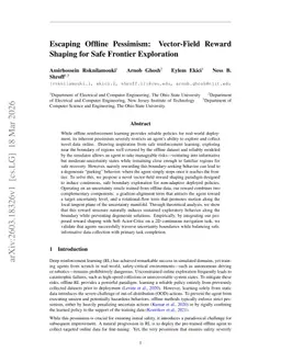 Escaping Offline Pessimism: Vector-Field Reward Shaping for Safe Frontier Exploration