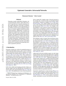 Epistemic Generative Adversarial Networks