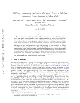 Shifting Uncertainty to Critical Moments: Towards Reliable Uncertainty Quantification for VLA Model