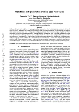 From Noise to Signal: When Outliers Seed New Topics