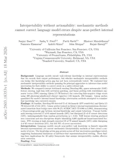 Interpretability without actionability: mechanistic methods cannot correct language model errors despite near-perfect internal representations