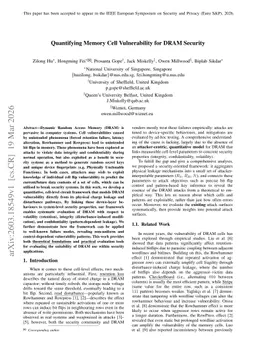 Quantifying Memory Cells Vulnerability for DRAM Security
