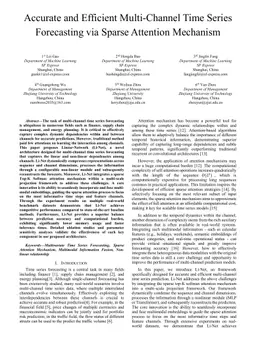 Accurate and Efficient Multi-Channel Time Series Forecasting via Sparse Attention Mechanism