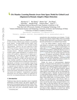 DA-Mamba: Learning Domain-Aware State Space Model for Global-Local Alignment in Domain Adaptive Object Detection