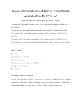 Enhancing the Parameterization of Reservoir Properties for Data Assimilation Using Deep VAE-GAN