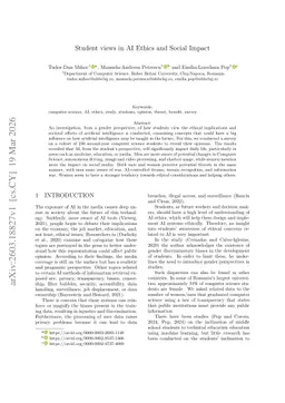 Student views in AI Ethics and Social Impact