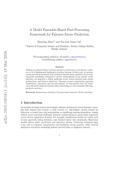 A Model Ensemble-Based Post-Processing Framework for Fairness-Aware Prediction