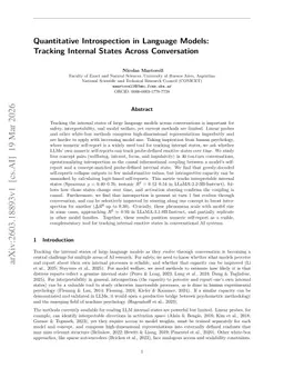 Quantitative Introspection in Language Models: Tracking Internal States Across Conversation