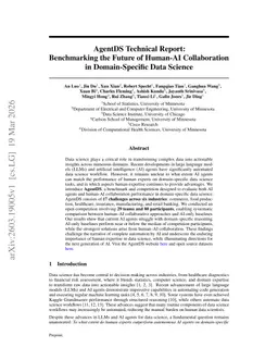 AgentDS Technical Report: Benchmarking the Future of Human-AI Collaboration in Domain-Specific Data Science