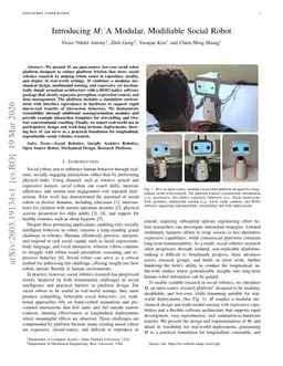 Introducing M: A Modular, Modifiable Social Robot