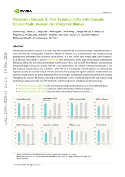 Nemotron-Cascade 2: Post-Training LLMs with Cascade RL and Multi-Domain On-Policy Distillation