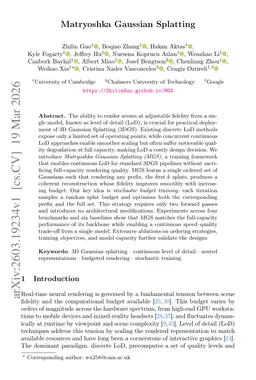 Matryoshka Gaussian Splatting