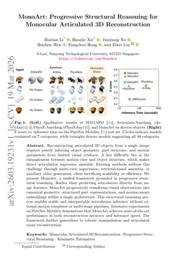 MonoArt: Progressive Structural Reasoning for Monocular Articulated 3D Reconstruction
