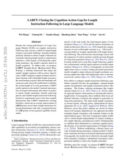 LARFT: Closing the Cognition-Action Gap for Length Instruction Following in Large Language Models