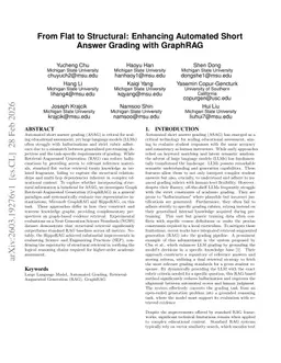 From Flat to Structural: Enhancing Automated Short Answer Grading with GraphRAG