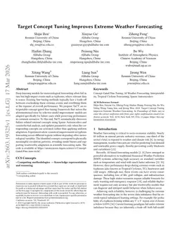 Target Concept Tuning Improves Extreme Weather Forecasting