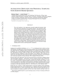 Alternating Diffusion for Proximal Sampling with Zeroth Order Queries