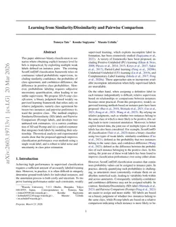 Learning from Similarity/Dissimilarity and Pairwise Comparison
