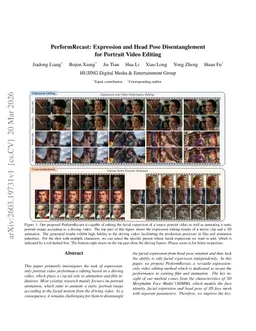 PerformRecast: Expression and Head Pose Disentanglement for Portrait Video Editing