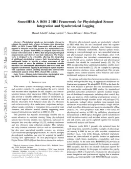 Sense4HRI: A ROS 2 HRI Framework for Physiological Sensor Integration and Synchronized Logging