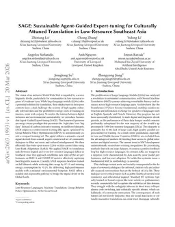 SAGE: Sustainable Agent-Guided Expert-tuning for Culturally Attuned Translation in Low-Resource Southeast Asia