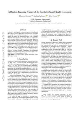 Calibration-Reasoning Framework for Descriptive Speech Quality Assessment