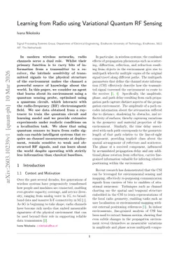 Learning from Radio using Variational Quantum RF Sensing