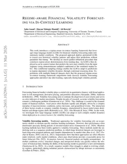 Regime-aware financial volatility forecasting via in-context learning