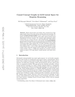 Causal Concept Graphs in LLM Latent Space for Stepwise Reasoning
