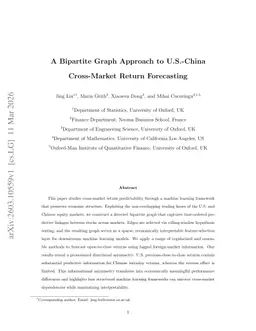 A Bipartite Graph Approach to U.S.-China Cross-Market Return Forecasting