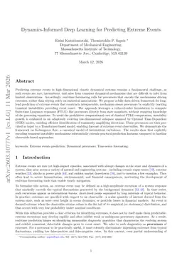 Dynamics-Informed Deep Learning for Predicting Extreme Events