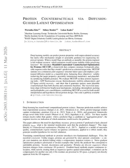 Protein Counterfactuals via Diffusion-Guided Latent Optimization
