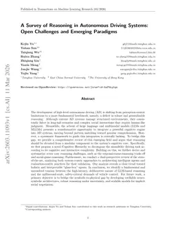 A Survey of Reasoning in Autonomous Driving Systems: Open Challenges and Emerging Paradigms