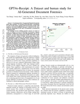 GPT4o-Receipt: A Dataset and Human Study for AI-Generated Document Forensics